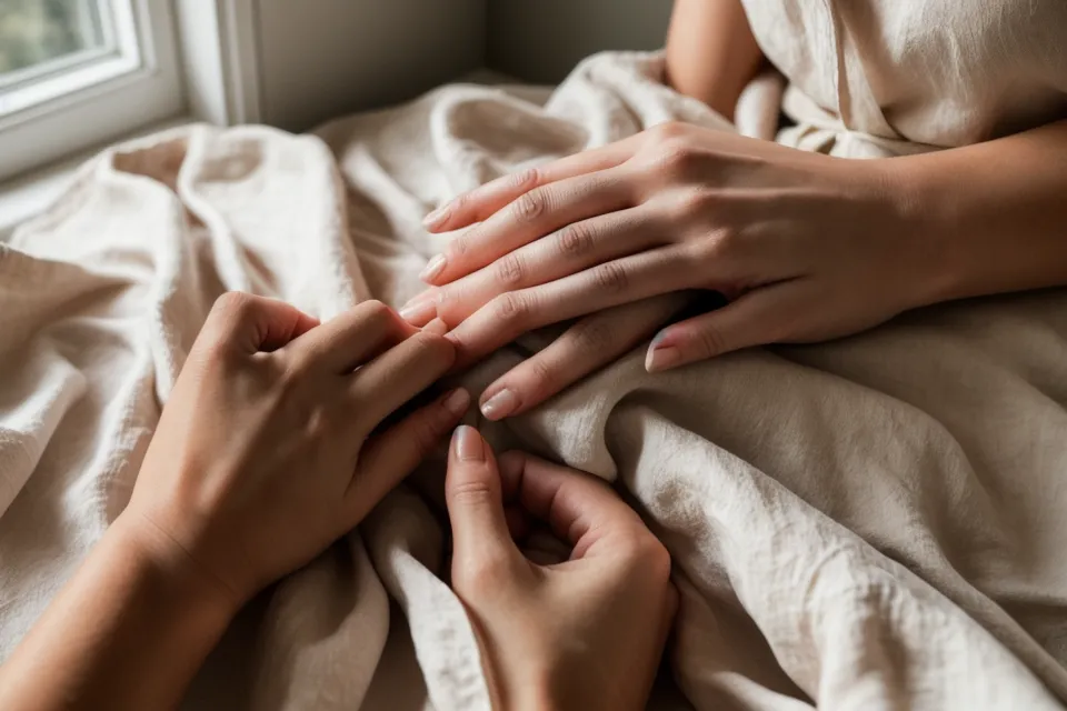 Couple partageant un rituel de connexion quotidien pour renforcer la complicité de couple et l'intimité émotionnelle