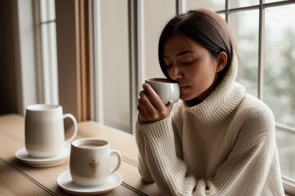 Deux mains autour d'une tasse de café chaude, image du soutien émotionnel silencieux quand le deuil pèse sur la complicité du couple