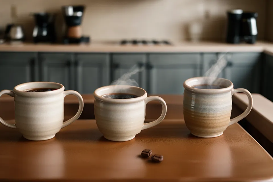 Deux tasses de café près d'un ordinateur portable, symbole du télétravail partagé qui grignote la vie intime du couple