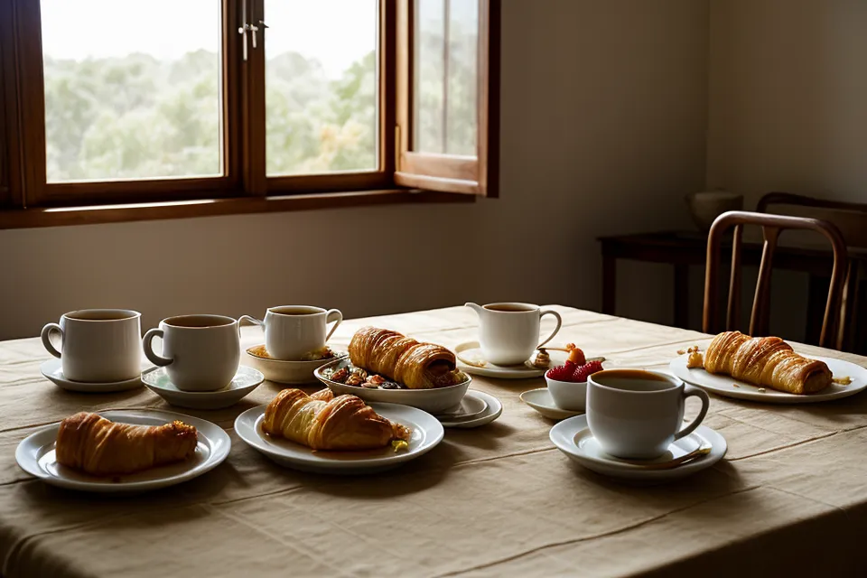 Intimité émotionnelle retrouvée : un petit-déjeuner à deux sous une lumière matinale douce