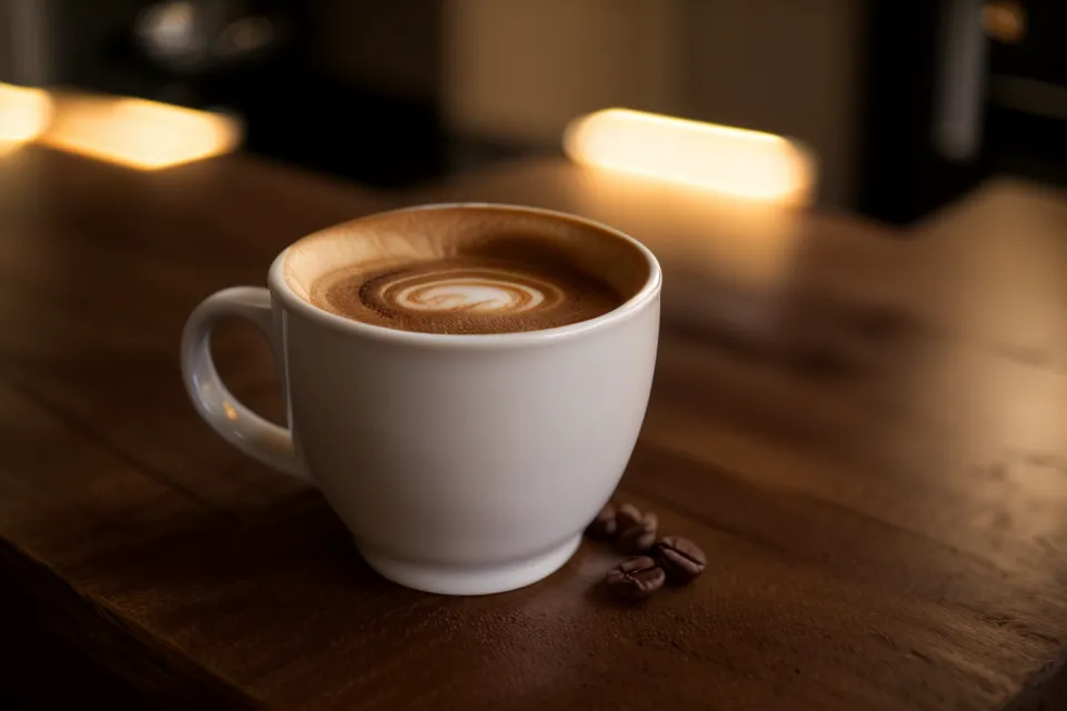 Tasse de café froid oubliée sur le plan de travail, signe d'une soirée où le dialogue du couple s'est éteint