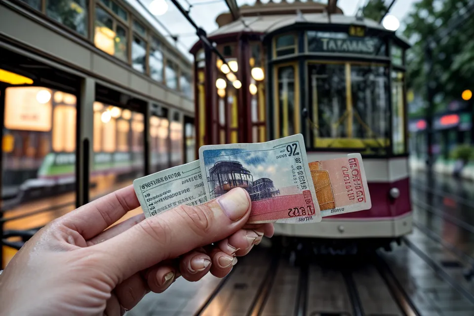 Gros plan d'une main tenant un ticket de tram devant une vitre mouillée par la pluie à Strasbourg, image de la routine de couple qui use le lien